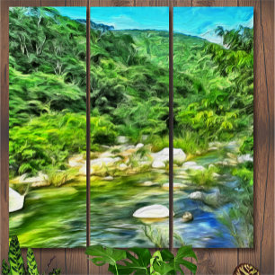 Vallarta River South 0366 Triptych