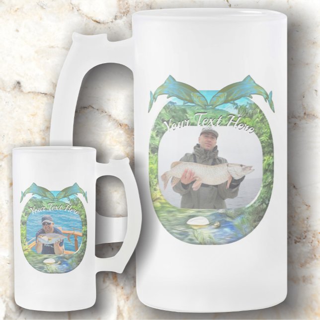 Vallarta River South Fishing 0366  Frosted Glass Beer Mug (Creator Uploaded)