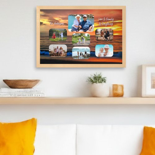 Vallarta Sunset Family Photo Collage 1577 Art Poster