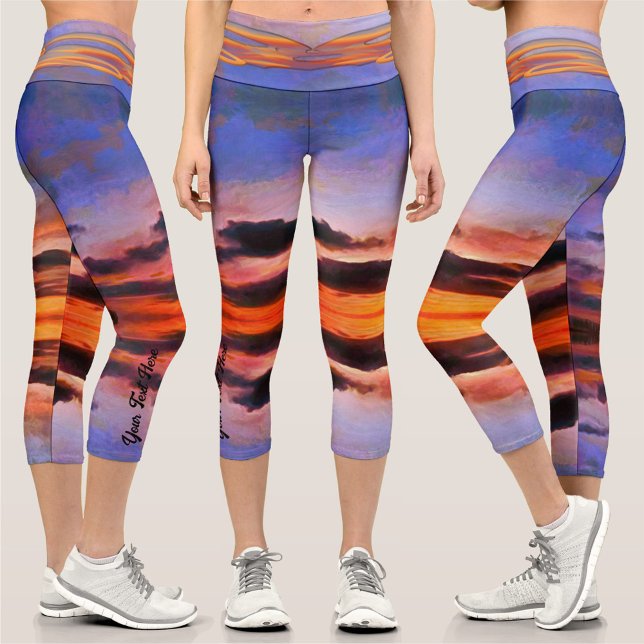 Vallarta Sunset Sky 1182 Capri Leggings (Creator Uploaded)