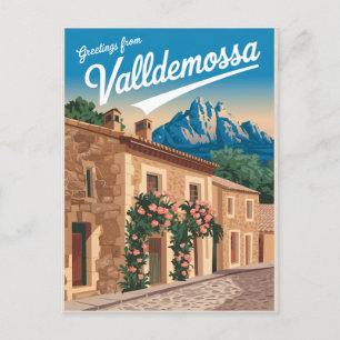 Valldemossa Mallorca vintage Postcard