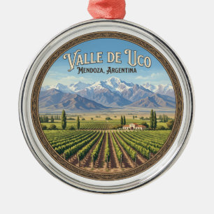 Valle de Uco Vineyards Tunuyán Argentina Metal Ornament