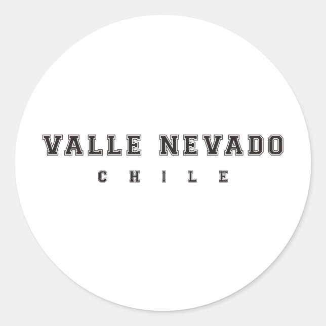 Valle Nevado Chile Classic Round Sticker (Front)