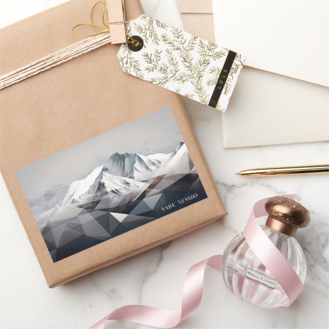 Valle Nevado Winter Rectangular Sticker (Gifting)