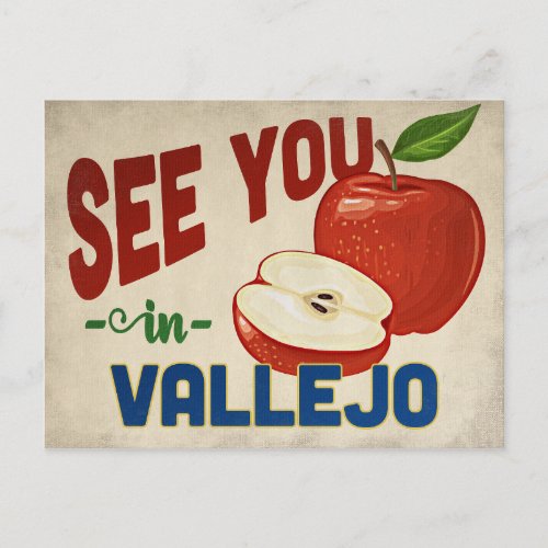 Vallejo California Apple _ Vintage Travel Postcard