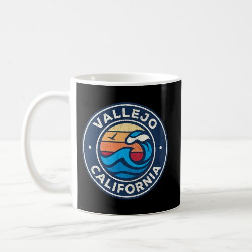 Vallejo California Ca Nautical Waves Coffee Mug