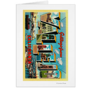 Vallejo, California - Large Letter Scenes Cards