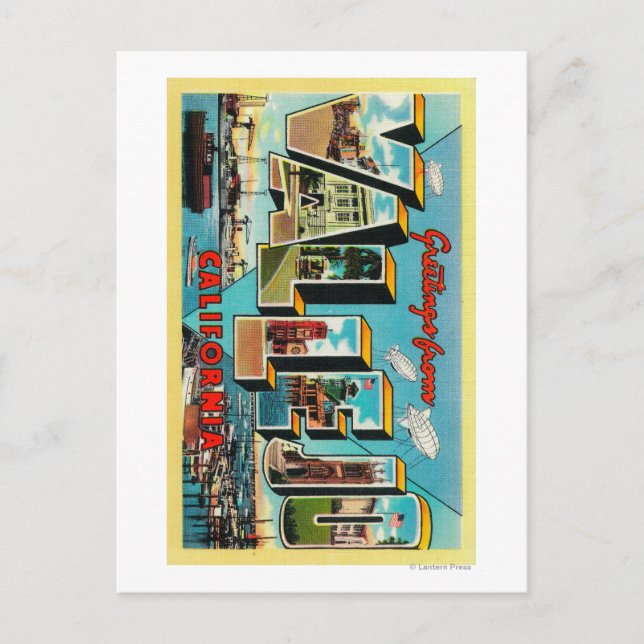 Vallejo, California - Large Letter Scenes Postcard (Front)