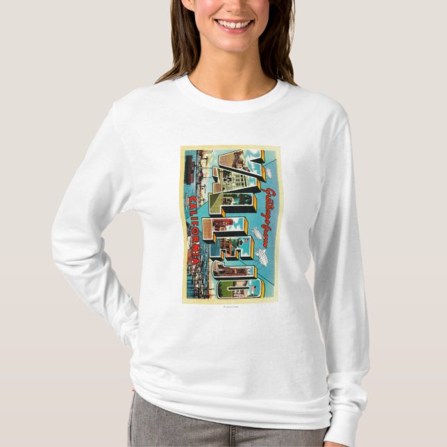 Vallejo, California - Large Letter Scenes T-Shirt (Front)
