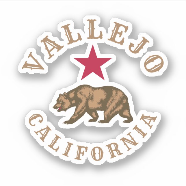 Vallejo, California Sticker (Front)