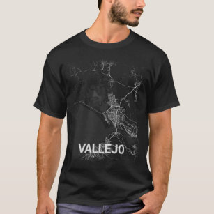 Vallejo city map (LARGE PRINT) T-Shirt