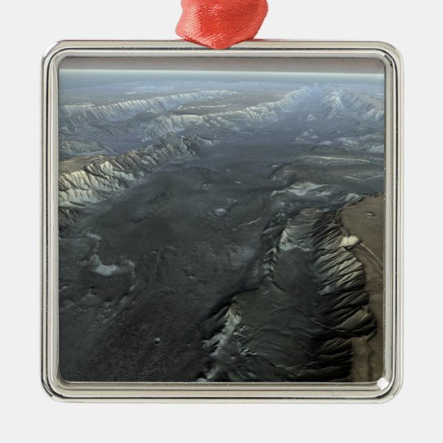Valles Marineris, the Grand Canyon of Mars Metal Ornament (Front)
