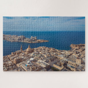 Valletta City Seascape Malta Aerial Photography Jigsaw Puzzle