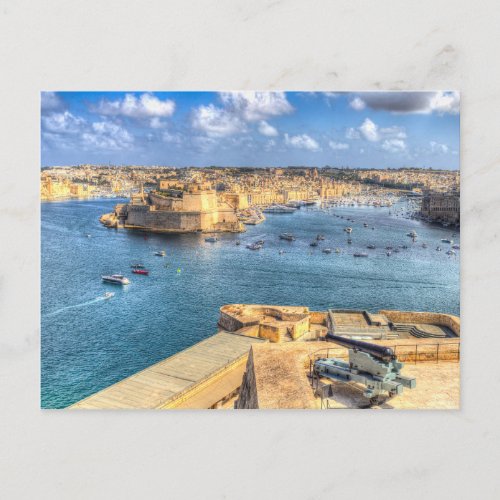 Valletta Harbour Malta Postcard