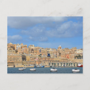 Valletta Harbour, Malta Postcard