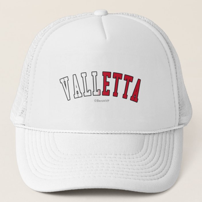Valletta in Malta National Flag Colors Hat