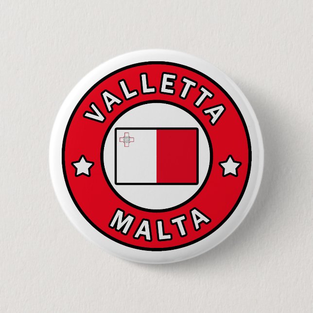 Valletta Malta Button (Front)