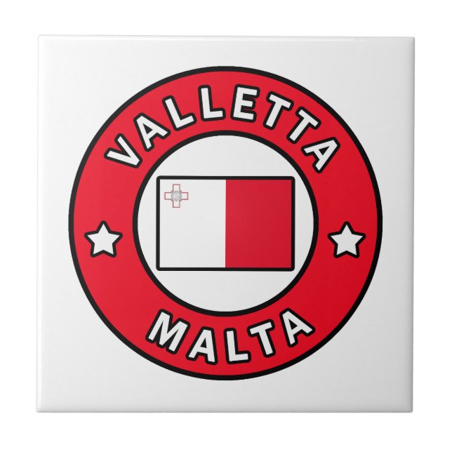 Valletta Malta Ceramic Tile (Front)