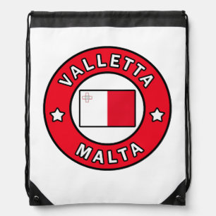 Valletta Malta Drawstring Bag