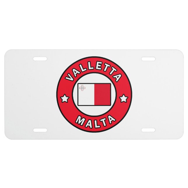 Valletta Malta License Plate (Front)