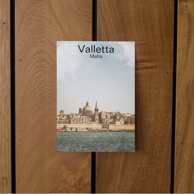 Valletta Malta Mediterranean Postcard (valletta malta postcard)