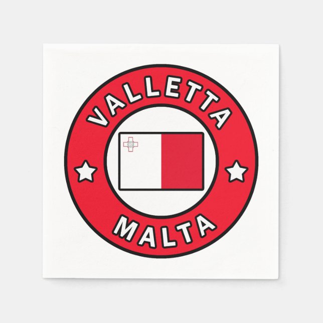 Valletta Malta Napkins (Front)