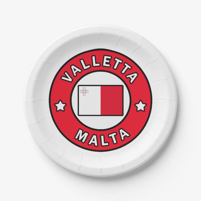 Valletta Malta Paper Plates (Front)