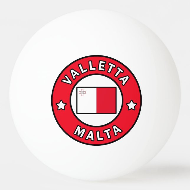 Valletta Malta Ping Pong Ball (Front)
