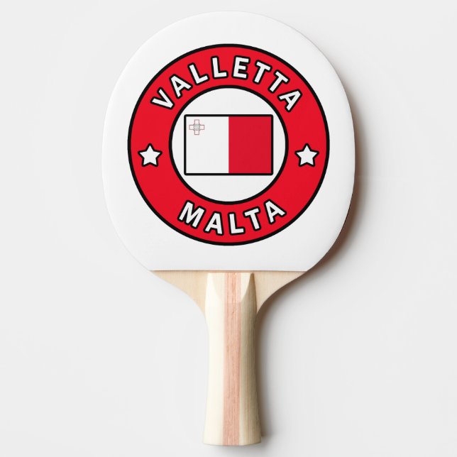 Valletta Malta Ping Pong Paddle (Front)