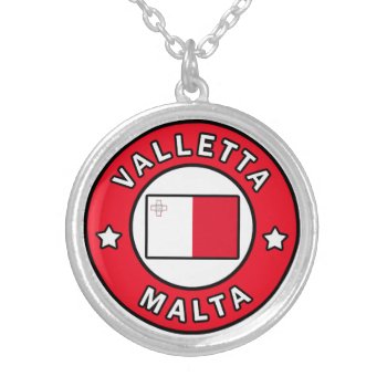 Valletta Malta Silver Plated Necklace by KellyMagovern at Zazzle