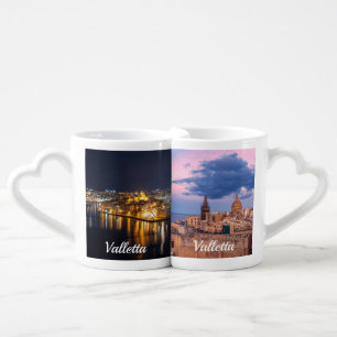 Valletta old town and harbor in Valletta, Malta Coffee Mug Set