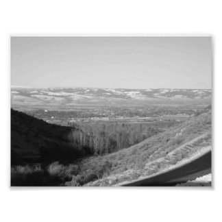 Valley 2 (BLACK AND WHITE) Photo Print
