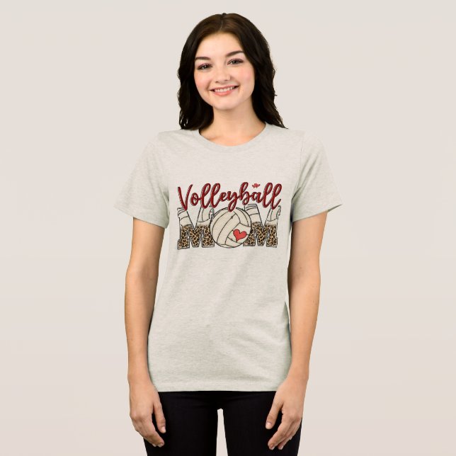 Valley ball Mom Tri-Blend Shirt (Front Full)