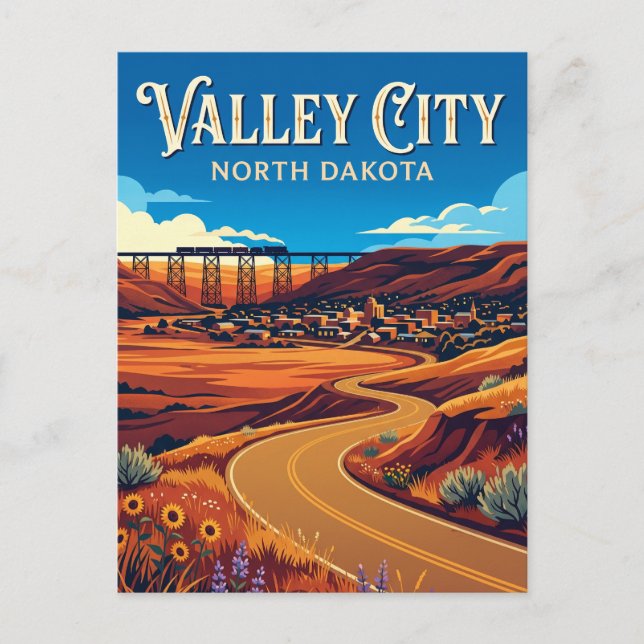 Valley City USA Postcard (Front)