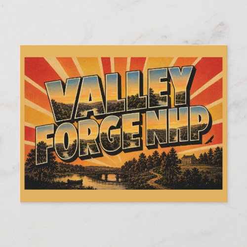Valley Forge NHP PA Schuylkill River Art Postcard