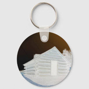 Valley Forge, Pa Cabin (colors modified) Keychain