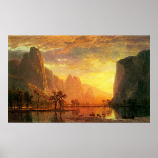 Valley in Yosemite by Bierstadt Poster (Front)