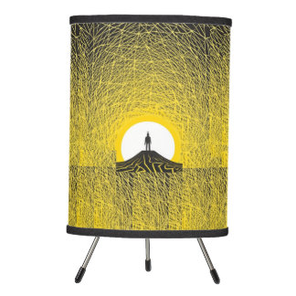 Valley of Enigma: Minimalist Line Art Tripod Lamp