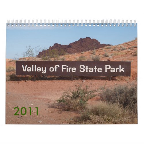 Valley of Fire 2011 Calendar