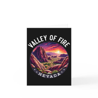 Valley Of Fire Hiking Souvenir  Card