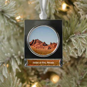 Valley of Fire, Nevada  Silver Plated Banner Ornament