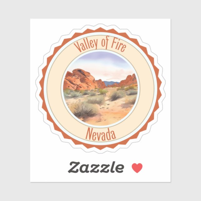 Valley of Fire, Nevada Sticker (Sheet)