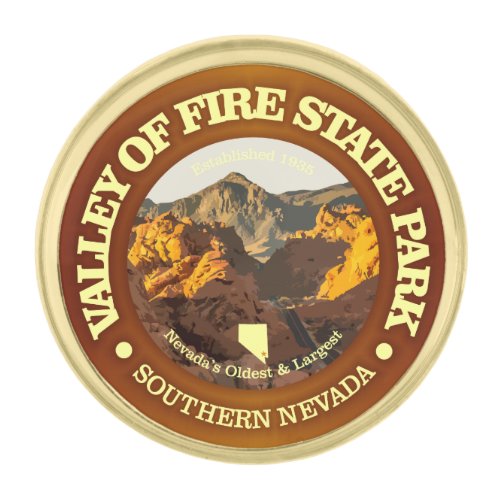Valley of Fire SP Gold Finish Lapel Pin