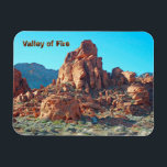 Valley of Fire State Park Magnet<br><div class="desc">A view of Valley of Fire State Park, Nevada's oldest and largest state park, dedicated in 1935. The park is located in the Mojave Desert approximately 58 miles Northeast of Las Vegas and covers an area of approximately 35, 000 acres. Valley of Fire was named for the magnificent red sandstone...</div>