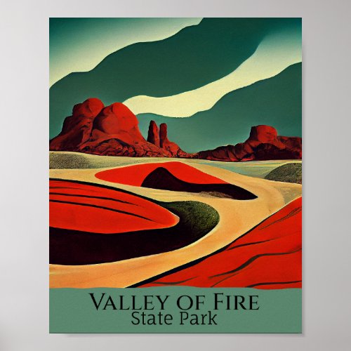 Valley Of Fire State Park Minimalist Poster