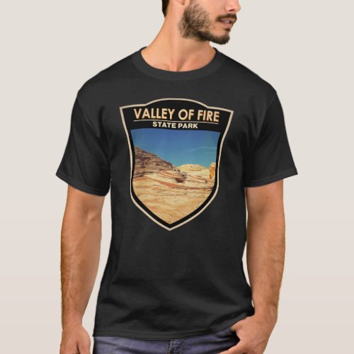Valley of Fire State Park Nevada Badge Art T_Shirt