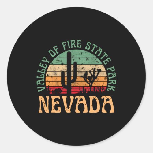 Valley Of Fire State Park Nevada Desert Hiking Classic Round Sticker