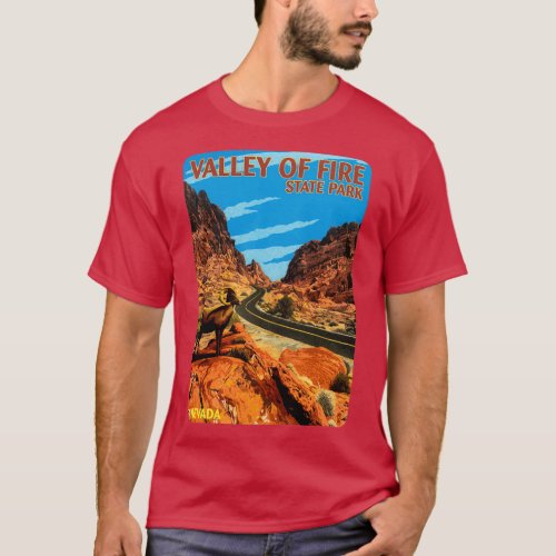 Valley of Fire State Park Nevada Vintage Travel  T_Shirt
