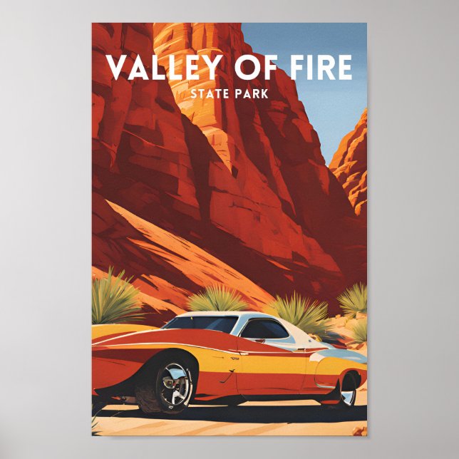 Valley of Fire State Park Travel Poster (Front)