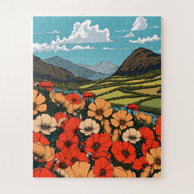 Valley of Flowers Jigsaw Puzzle (Vertical)